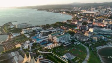 Otellerin altyapısı anten görüntüsü 4 K.