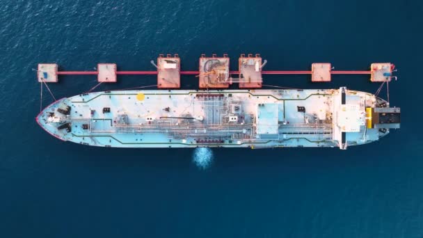 Petrolero Gas Está Anclado Mar — Vídeos de Stock