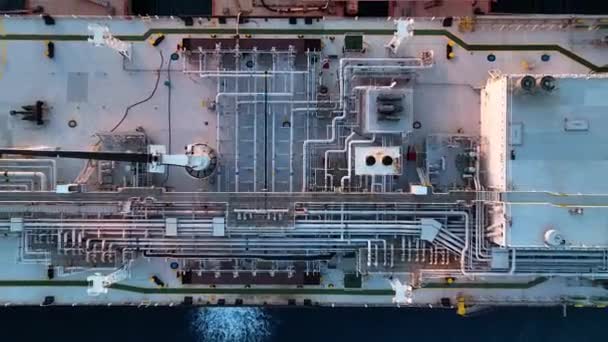 Plynový Tanker Kotví Moři — Stock video