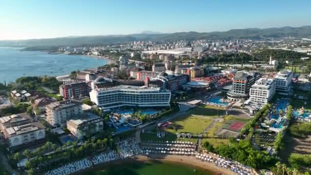 Hotel Filmati Drone Turchia Alanya Avsallar — Video Stock