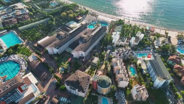 Hotels Gefilmt Mit Einer Drohne Türkei Alanya Avsallar — Stockvideo