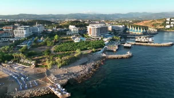 Hotel Filmati Drone Turchia Alanya Avsallar — Video Stock