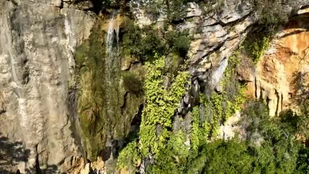 Uma Pequena Cachoeira Nas Montanhas — Vídeo de Stock
