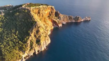 Alanya Castle Alanya Kalesi Aerial View of Mountain and City Turkey