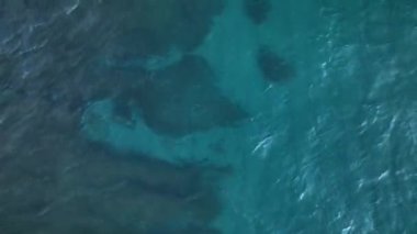 sea filmed on a drone in the sunset