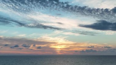 Cloudy sunset at sea