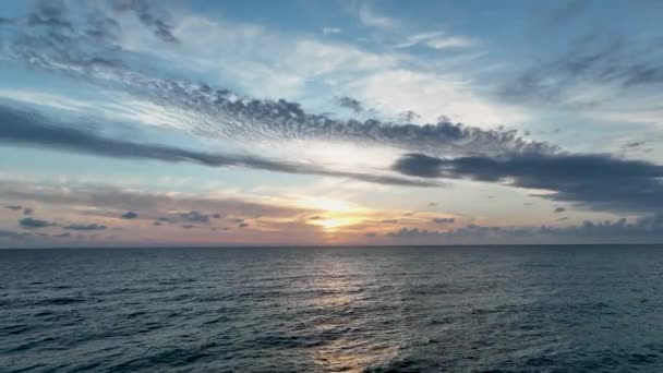 Cloudy Sunset Sea — Stock video