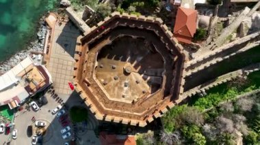 Alanya Castle Alanya Kalesi Aerial View of Mountain and City Turkey