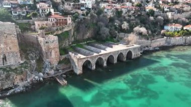Alanya Castle Alanya Kalesi Aerial View of Mountain and City Turkey