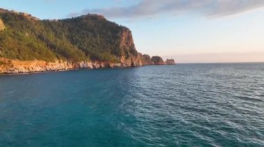 Alanya Castle Alanya Kalesi Aerial View of Mountain and City Turkey