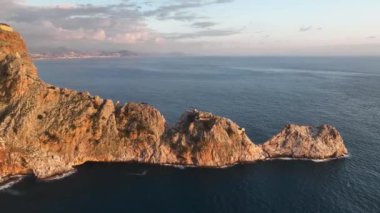 Alanya Castle Alanya Kalesi Aerial View of Mountain and City Turkey