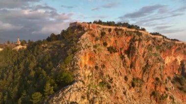 Alanya Castle Alanya Kalesi Aerial View of Mountain and City Turkey