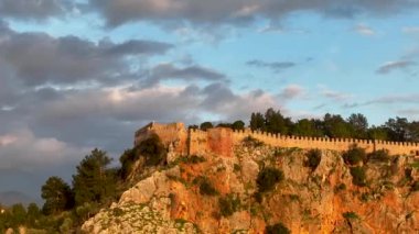 Alanya Castle Alanya Kalesi Aerial View of Mountain and City Turkey