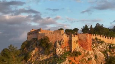 Alanya Castle Alanya Kalesi Aerial View of Mountain and City Turkey