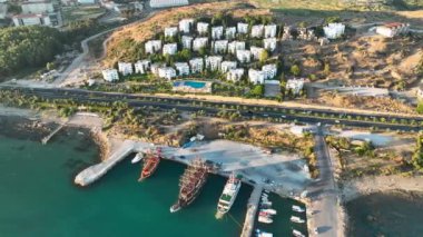 Otellerin altyapısı anten görüntüsü 4 K.