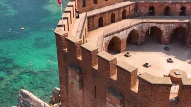 Alanya Castle Alanya Kalesi Aerial View of Mountain and City Turkey