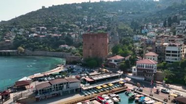 Alanya Castle Alanya Kalesi Aerial View of Mountain and City Turkey