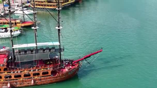 Яхты Порту — стоковое видео