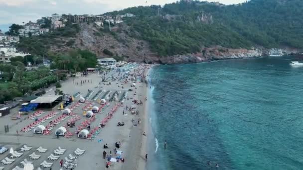 Azurblaue Textur Des Meeres Türkei Alanya — Stockvideo