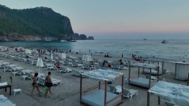 Azure Textur Havet Turkiet Alanya — Stockvideo