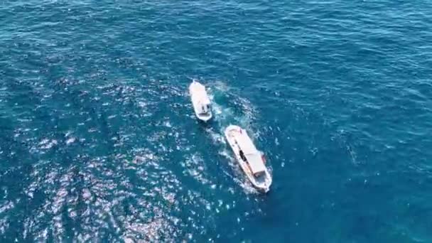 帆船在海上航行得很快 — 图库视频影像