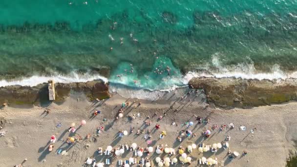 蔚蓝的大海质感土耳其 — 图库视频影像