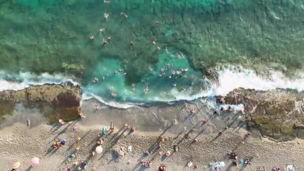 Textura Azurie Mării Turcia Alanya — Videoclip de stoc