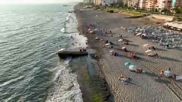 Summer Beach Mahmutlar Turkey Alanya — Stock Video
