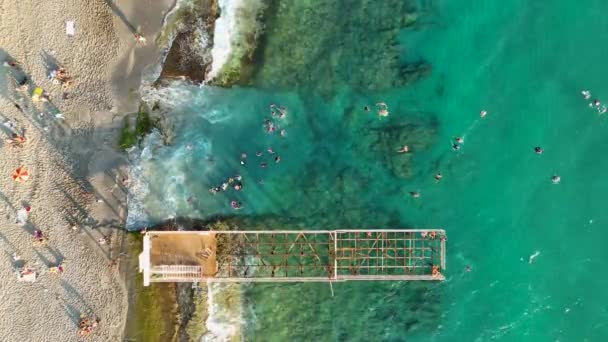 Καλοκαίρι Παραλία Mahmutlar Τουρκία Alanya — Αρχείο Βίντεο