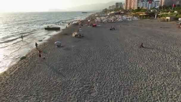 夏季海滩Mahmutlar土耳其Alanya — 图库视频影像