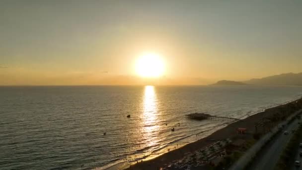 Летний Пляж Mahmutlar Turkey Alanya — стоковое видео