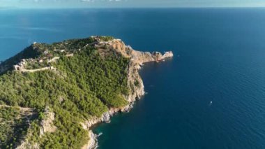 Alanya Castle Alanya Kalesi Aerial View of Mountain and City Turkey