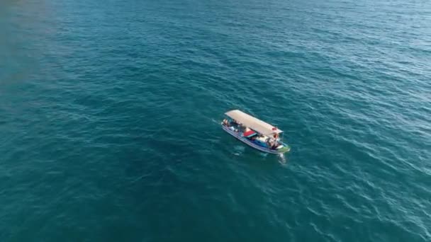 Pesca Cerca Costa Caza Del Mar Desde Barco — Vídeo de stock