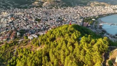 Alanya Castle Alanya Kalesi Aerial View of Mountain and City Turkey