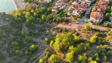 Füniküler arter görünümü 4 K Türkiye Alanya.