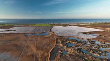 Çiftlik Arkaplanı Hava Görüntüsü 4K