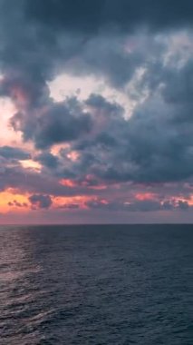 Cloudy sunset at sea