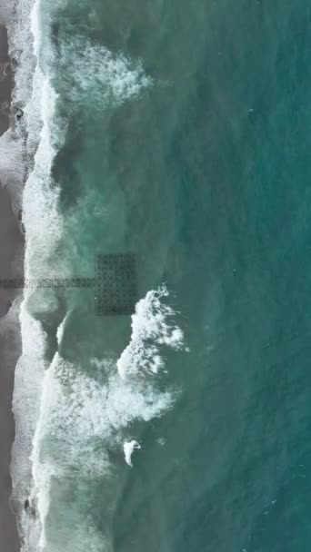 Лазурна Текстура Морського Вертикального Відео — стокове відео