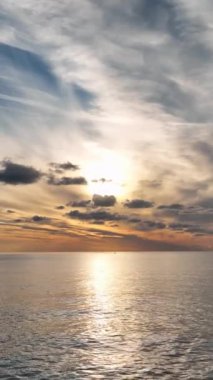 Cloudy sunset at sea