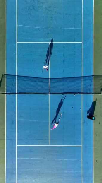 テニスコートの空撮 — ストック動画