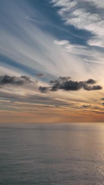 Cloudy Sunset Sea — Stockvideo