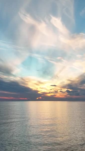 Cloudy Sunset Sea — Stock video