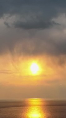 Cloudy sunset at sea