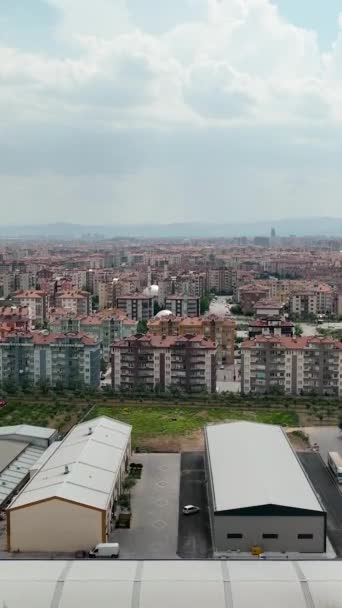 Vista Aérea Ciudad Konya Con Dron Turquía — Vídeos de Stock