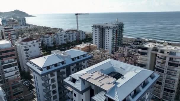Výstavba Domů Pobřeží Středozemního Moře — Stock video