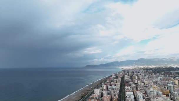 Egy Madarak Szem Kilátás Ból Város Panorámája — Stock videók