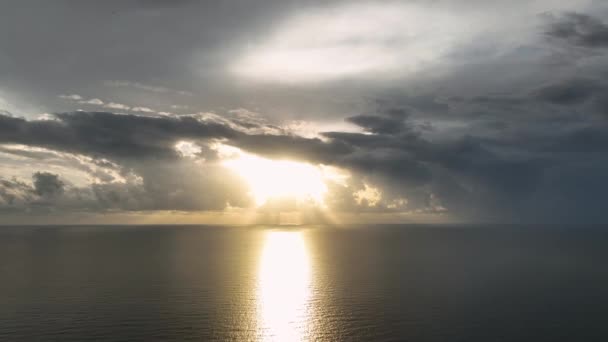 Sonnenuntergang Horizont Ariale Ansicht — Stockvideo