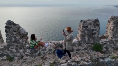 Deniz kenarı tatili, hava manzarası Alanya Kalesi 'nin güzel manzarası 4 bin dolar.