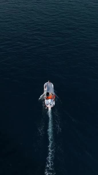 Хобби Развлечения Открытом Голубом Море — стоковое видео
