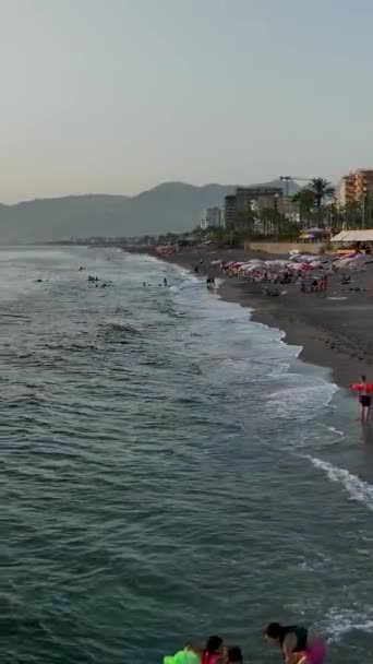 Concepto Verano Vacaciones Las Vacaciones Junto Mar Turquía — Vídeo de stock